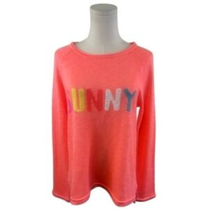 Lilly Pulitzer Danette‎ Sweater Papaya Punch Sunny Intarsia Knit Top Size Medium